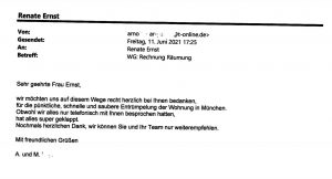 Kundenmeinung 06/21 Kundenmeinung 06/21