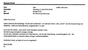 Kundenmeinung Kundenmeinung