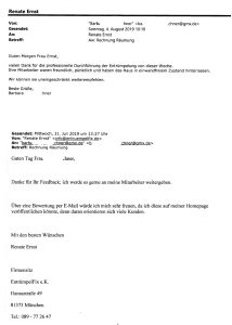 Kundenmeinung 8/2019 Kundenmeinung 8/2019